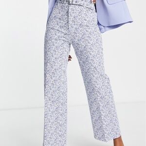 & Other Stories wide leg jeans in blue floral print